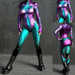 3D digitaaltr&uuml;kk Lavakost&uuml;&uuml;mid T&auml;iskasvanutele Halloweeni &Uuml;ritused Karnevali Teemapidu Cosplay Riietus M&auml;ngimine Jumpsuit Adults S