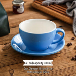 300ml Suur Keraamiline Cappuccino & Latte Kohvitassikomplekt - Munalille Disain 300ml