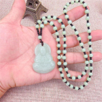 Must roheline Buddha ripats kaelakeed naiste amulett Hiina stiilis Maitreya kaelakee ehted stiilis Drop Shipping as the picture