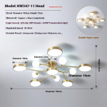 Elutoa laevalgusti, Moodne ja lihtne majapidamise maagiline oavalgusti 11 headlights