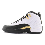 Air Jordan 12 Retro GS Royalty Laste tossud Valge Must Metallik-Kuld 153265-170 35.5