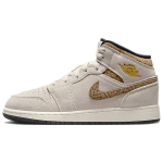 Air Jordan 1 Mid SE GS Pruun Olend Laste Tossud Light-Orewood-Brown Metallic-Gold Valge DZ5369-102 38