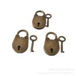 Vintage Old Antique Style Mini Archaize Padlocks Key Lock With key (Lot Of 3) kuld