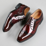 Briti Disainer Uued Meeste Pruunid Mustad Paeladega Brogue Oxford Kingad Mehelik Luksuslik Formaalne Pulmad Ballile Koju Tulemine Jalatsid 38