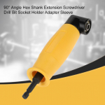 90 degrees Angle Hex Shank Extension Screwdriver Drill Bit Socket Holder Adapter Sleeve