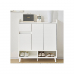 Buffet/kingakapp - MUVOE - K 99 cm x L 90 cm x S 35 cm - 2 ust - T&auml;ispuit - Valge