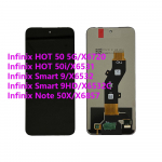 LCD-ekraani ja digiteerija t&auml;ielik koostisosa Infinix Hot 50i X6531 jaoks