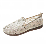 Kingad Naistele 2025 Naiste Jalatsid Slip-on Uued Kleidi Slip on Suvised Lamedad Pitskalastaja Kangas Kevadised Kingad Slip-on Naiste Jalatsid 35 kuld