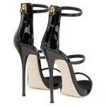 &Uuml;he rihmaga veekindlad lauatallaga naiste suvised 2025 uued &otilde;hukeste kontsadega mudel catwalk &ouml;&ouml;klubi k&otilde;rge kontsaga naiste sandaalid 34 must