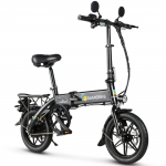 Samebike YINYU14 Folding Electric Bicycle 350W 36V 7.8Ah Lithium-lon Battery 14&rdquo; Mini ebike for Adults valge