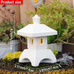 Jaapani laternapagooda kujud LED-valgustitega Zen-aia tarvikud koju Mini meditatsioonikalakast aeda akvaarium Bonsai dekoratsioon