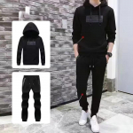 S&uuml;gis- ja kevadspordikost&uuml;&uuml;m meeste kolmeosaline &uuml;likond kapuutsiga kampsun pluss sametriided vest jope p&uuml;ksid spordikost&uuml;&uuml;m meeste &uuml;likond XXXL lahe must v&auml;rv