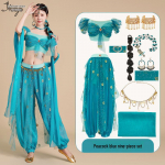 T&auml;iskasvanute printsess Jasmine Halloweeni Cosplay kost&uuml;&uuml;m - eksootiline stiil Large