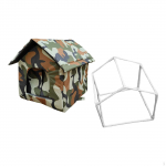 Cat House Waterproof Easy to Put Together Door Curtain Design Pet Supplies Stray Shelter S