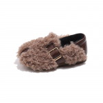 Uued T&uuml;drukute Puuvillased Kingad Pehmed Kohevad Talvised Soojad Laste Kingad Lapitehnika Pl&uuml;&uuml;s Laste Mood Vabaaja &Otilde;ues Lamedad Kingad Libistatavad 21 khaki