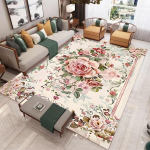 Luksuslik Vanaaegse Lillemustriga Vaip Libisemiskindel Masinpestav P&otilde;randamatt Elutuppa Magamistuppa Kontorisse Dekoratsioon Pestav Vaip 120*160cm