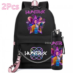 2 tk/komplekt Anime Armas Kpop Prindiga Seljakott 750 ml veepudeliga Teismelisele T&uuml;drukule Poisile Koolikott Laste Kingitus Suure Mahutavusega Veekindel Reisikott