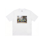 Palace FW23 10Foot T-s&auml;rk S&uuml;gis-Talvine Kollektsioon Auto Prindiga &Uuml;mmarguse Kaelusega L&uuml;hikeste Varrukatega T-s&auml;rk Unisex Topid Valge P25TS283 S