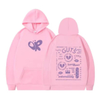 Sour Guts Vampiiri Kapuutsiga S&auml;rk Meeste Naiste R&otilde;ivad Mood Vintage Kapuutsiga Dressipluusid Harajuku Hip Hop &Uuml;legabariidilised Kapuutsiga Dressipluusid Streetwear S pink