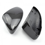 2Pcs Carbon Black Side Wing Mirror Cover Rearview Mirror caps replace For VW Passat B7 CC Scirocco Jetta MK6 Bright black