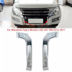 Mitsubishi Pajero Montero V93 V97 V98 2015 2016 2017 auto esikaitseraua alumise kroomitud dekoratiivliistu dekoratiivkate jaoks 1pc left