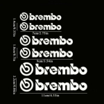 car brake caliper sticker 6pc vehicle sticker reflective lettering or Brembo valge