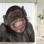 Naljakas du&scaron;ikardin 3D vannikardinad Ahv Orangutan Loomaprint Veekindel Pol&uuml;ester vannitoa kaunistuseks suur 180x200cm 180x180