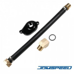 OIL COOLER FLUSH KIT with aluminum anodize adapter For 6.0L Ford