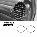 For LEXUS IS 1999-2005 Carbon Fiber Car tument Panel Door Side Left Right Air Outlet Frame Decoration Sticker Accessories must