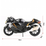 1/12 Suzuki Hayabusa Sulamist Valatud Mootorratta Mudel S&otilde;idukite Kogumine Heli ja Valgus Maastikuautomaatratta M&auml;nguasjad Auto must