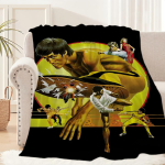 Kung fu B-Bruce L-Lee Tekk Palus Uinak Diivanivaip Elutuppa Soe Kontor Magamistuba S&uuml;nnip&auml;ev Kodu Reisimine Laste Kingitused 30x40in black