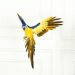 Kunstlindude Sulgedega Papagoi Mudel Kaasaegne Veranda jaoks Blue Yellow yellow