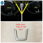 Glass Lift Button / Gear Shift Lights / Air Control Panel Cover Trim Fit For Jaguar E-pace E pace 2018 - Matte Interior Steering Wheel A