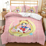 Multikas Sailor Moon Voodipesu Kollektsioonid Peen Vooditarvete Komplekt Tekikott Voodikatte Komplekt Voodipesu Komplekt Luksuslik S&uuml;nnip&auml;evakingitus 140x210cm 2pcs