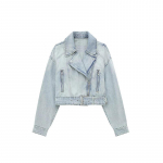Naiste S&uuml;gis Talv Denim Jakk Rev&auml;&auml;r Pikkade Varrukate L&uuml;hikesed Jakid Daami &Scaron;ikk L&otilde;tv Streetwear Naiste Jakk XS sinine
