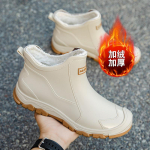 Talvised Soojad Pluss Sametised Meeste Vihmajalatsid 39-48 Eriti Suured Mustad Veekindlad Jalan&otilde;ud M&auml;gistiilis Meeste Kummikud Kalastusjalatsid Uued 48 mustjasvalge