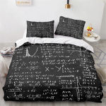 Matemaatilised Valemid Matemaatilised V&otilde;rrandid Tekikott Sobib Lastele Poistele Ja T&uuml;drukutele, Kes Armastavad Matemaatikat &Otilde;pilased Mugav EU Single(135*200cm)3pcs gray