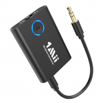 1Mii Bluetooth Audio BT Samaaegne &Uuml;hendus Kahe aptX LL Madala Latentsusega K&otilde;rvaklappide Pistikuga Laadimine ML301 Saatja, TV/Bluetooth Vastuv&otilde;tja, Saatja, 5.3 must