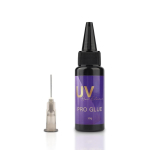 UV-juuksepikenduste komplekt - Sisaldab 30 g UV-juukseliimi, 30 ml Super Kiiret Eemaldajat, UV-kaitsekatteid ja varuosi uv hair glue black