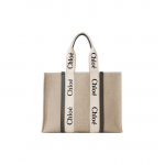 Chloe Woody Logo Prindi Siidpael L&otilde;uend Ja Nahast K&auml;sikott Naiste K&auml;sikotid CHC22-AS382I26-91J Basic Set (Bag+Dust Bag)