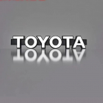 38x6.5x1.5cm Retro stiilis Toyota Kirjadega Iluv&otilde;re Embleem | Helkuriga Esipaneeli M&auml;rk Highlander, RAV4, Venza, Corol Autokleebis 38x6.5x1.5cm valge