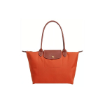Longchamp Le Pliage Original &Uuml;hev&auml;rviline Suure Mahutavusega Logo Kokkupandav Nailonist L&otilde;uend ja Nahast K&auml;sikott Ostukott Naiste k&auml;ekotid Oranž 1899089P85 Orange