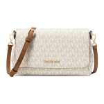 Michael Kors Logotr&uuml;kiga Magnetkinnitusega Nahkdetailidega Crossbody kott Keskmine Naiste crossbody kott Valge 35H8GTTC6B-VANILLA Basic Set (Bag+Dust Bag)
