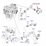 2 tk &otilde;li-vee eraldaja uuele Discoveryle, Defenderile, Land Rover Sportile, Velarile, Evoque'ile, Jaguarile LR181892 LR093489 JDE38626 must