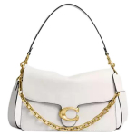 Coach Chain Tabby 30 Nahast &Otilde;lakott Suur Naiste k&auml;ekotid Kuldne Valge CY920-B4HA Basic Set (Bag+Dust Bag)