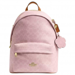 Coach Taylor 13 Logotr&uuml;kiga Ripatsiga Kaetud L&otilde;uendist Seljakott V&auml;ike Naiste seljakott Roosa CEF46-IMPO Basic Set (Bag+Dust Bag)