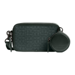 Coach Charter 19 Logo Reljeefne Klassikaline Monogramm T&otilde;mblukuga Sulgemine Jacquard Vasikanahast &Otilde;la Crossbody Kott V&auml;ikesed Meeste kotid Roheline CM372-RFT Basic Set (Bag+Dust Bag)