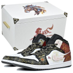 Jordan Air Jordan 1 Abrasion Resistant Low top Vintage Basketball Shoes Men's DQ8426-001(Team1676-S-BOX) 45 black