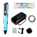 Loominguline 3D-pliiatsi komplekt (9m kiudaine ja hoiukotiga), Professionaalne 3D-printimise t&ouml;&ouml;riist, t&auml;iuslik 3D-k&auml;sit&ouml;&ouml;huvilistele ja disainiprofessionaalidele