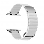 Nahast magnetrihm Apple Watchile 10 Ultra Band 46mm 42mm 49/44mm 40mm 41mm 45mm Naiste silmusk&auml;ev&otilde;ru iWatch Series 9 8 SE 7 38 40 41mm valge